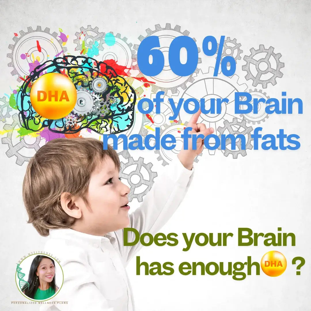 A smart toddler who consumed enough DHA in his diet raising his hand