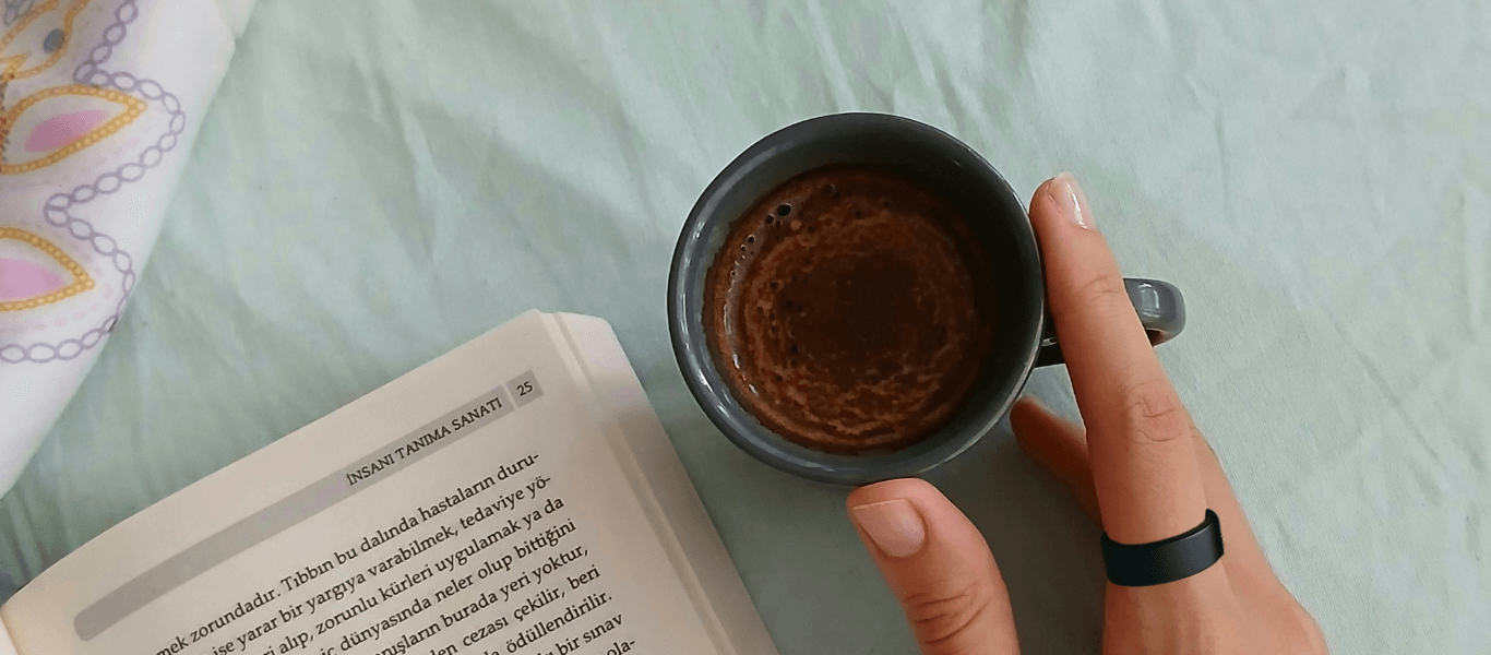 Image showing a compose hand calm morning with smart ring help