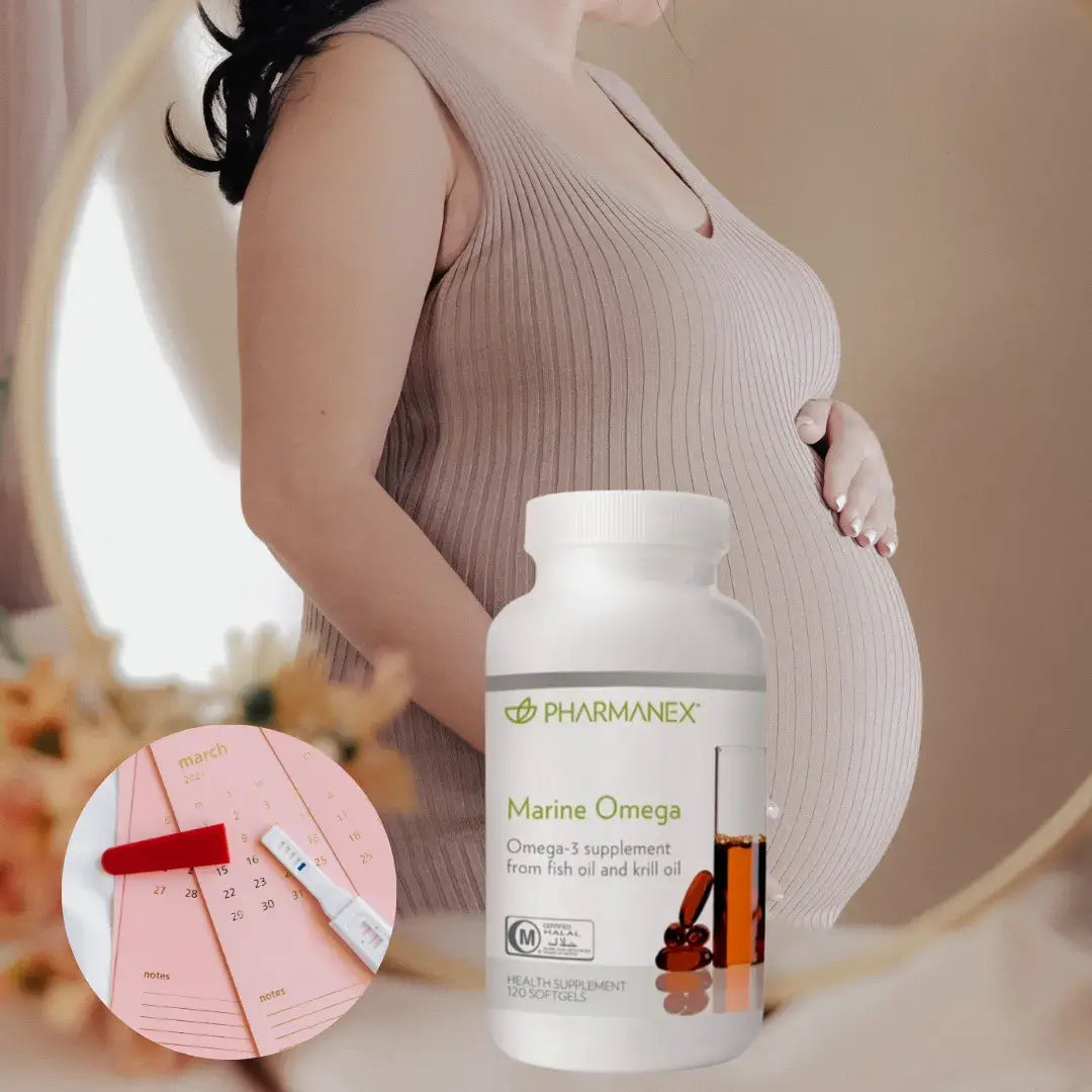 Best & Safe Fish Oil for Pregnant Women | Pharmanex marine omega - Pure Fish Oil and Krill oil - Safe for fetus' brain growth | MyFitGenes
