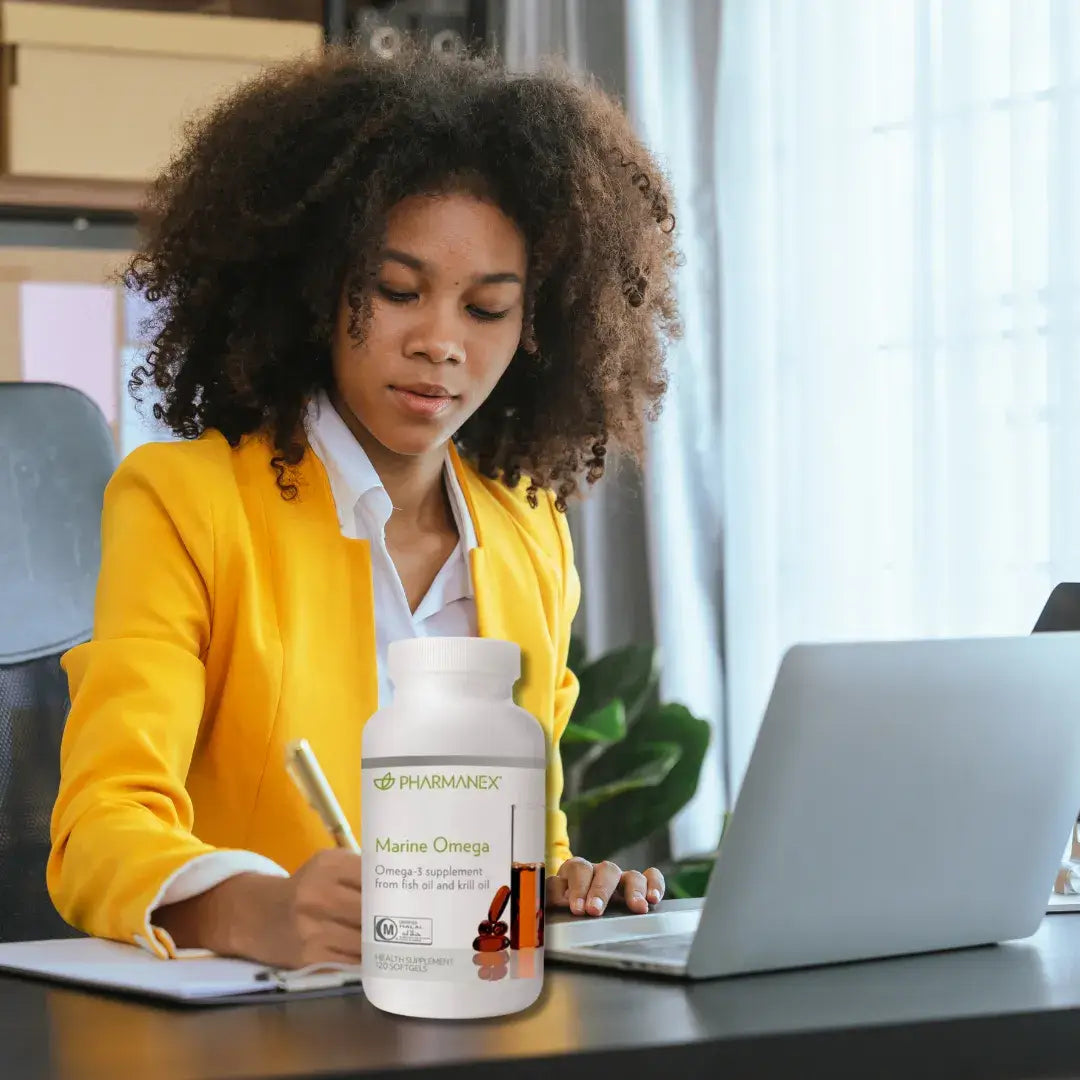 Science-backed Safe Supplements | Nu Skin marine omega-omega-3 fish oil for busy professional women-brain & mental health | MyFitgenes