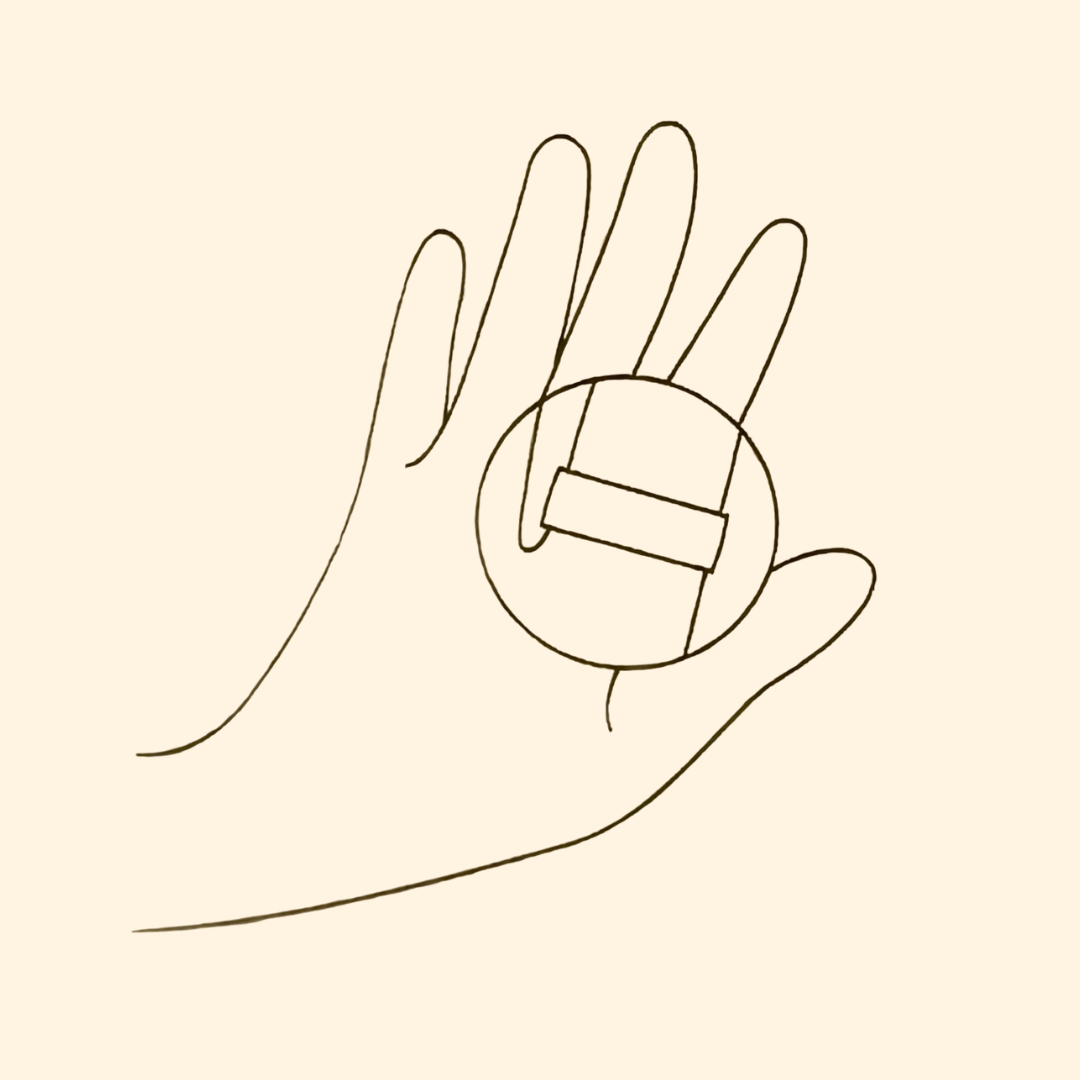 Image of a palm showing proper wearing of smart ring by myfitgenes Malaysia
