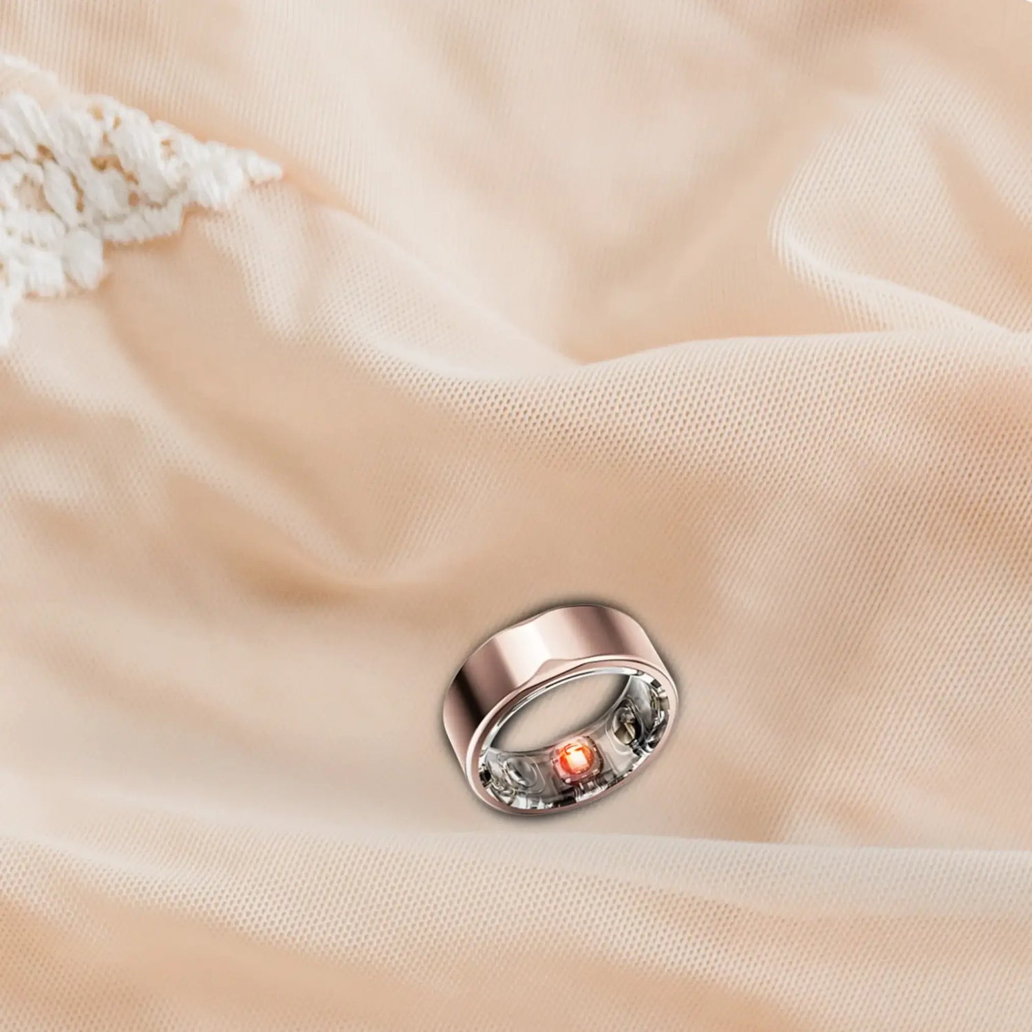 JupiterCore smart ring on soft fabric, available from MyFitGenes authorized distributor.