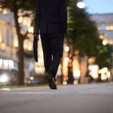 image of a man walking slowly easing into relax evening from jupitercore smart ring HRV insights